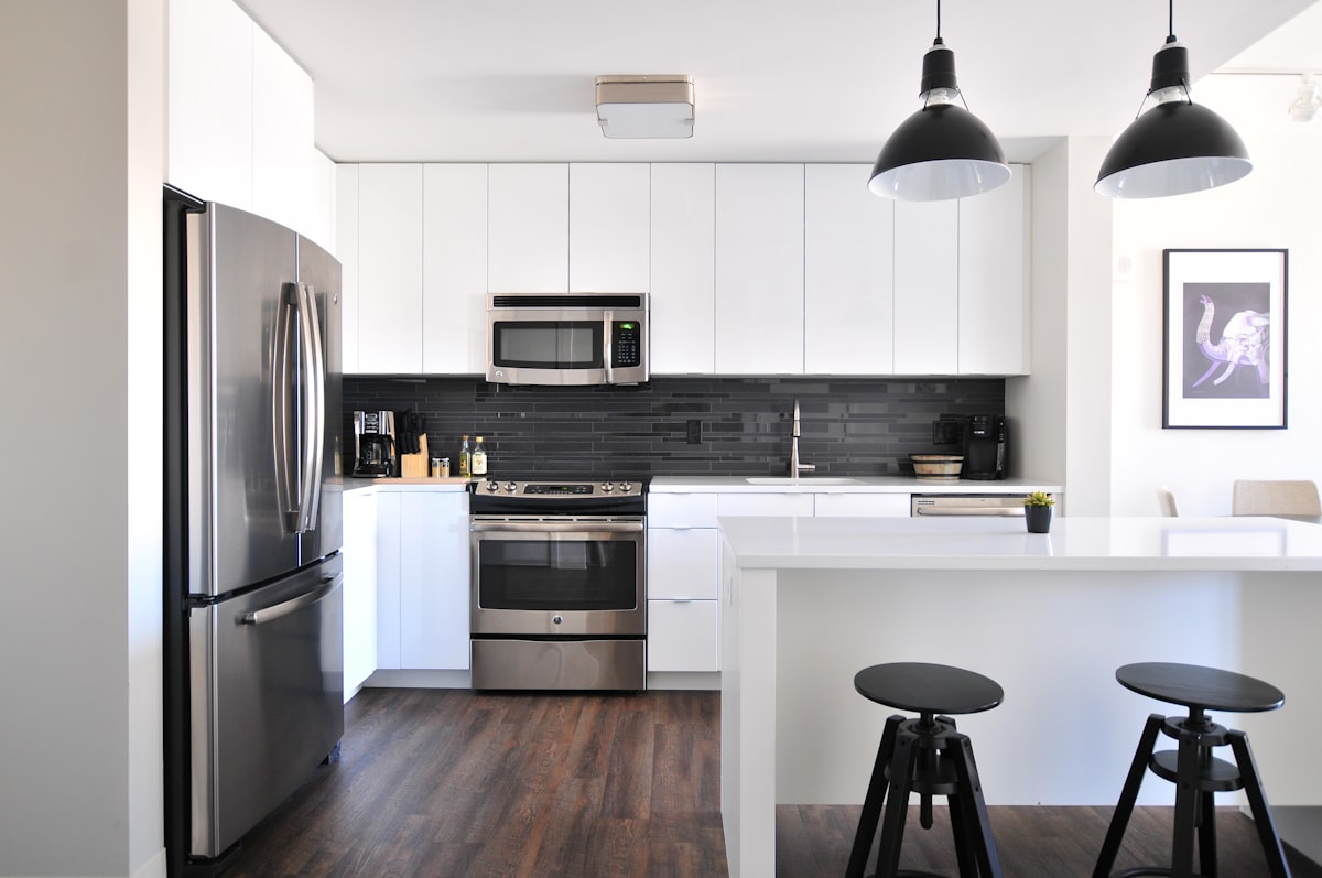 Luxury modular kitchen with premium lighting