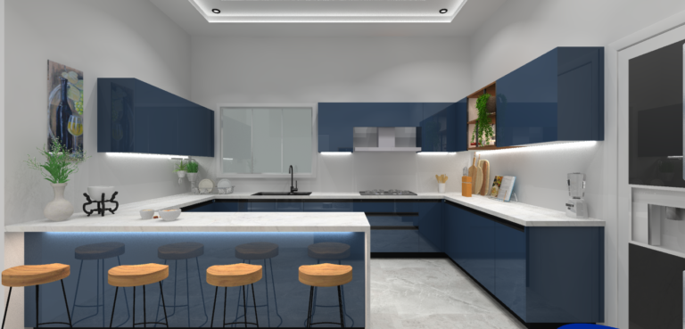 4 People Seating Space Island In G Shape Kitchen 768x369