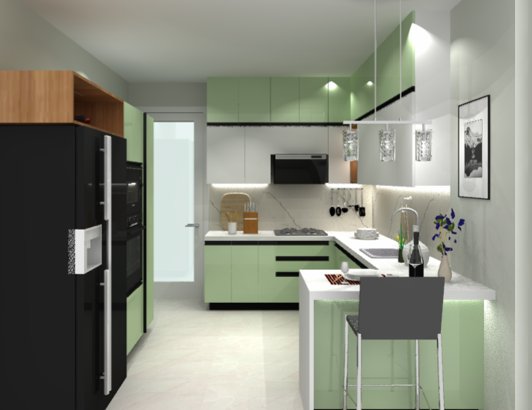 In Build Island In A Gshape Kitchen
