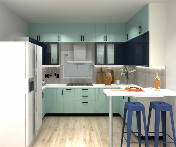 Island With No Storage Breakfast Table Provision