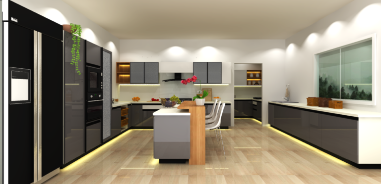 Luxury Island Kitchen With Seating Space 768x372 (1)